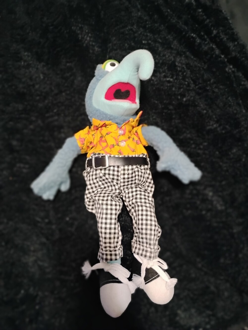 Gonzo Stuffed Toy with Yellow Shirt and Checkered Pants